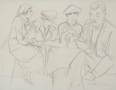 Figures at a Coffee House Table
