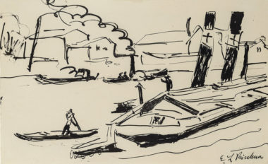 Ernst Ludwig Kirchner - Elbdampfer - Kähne