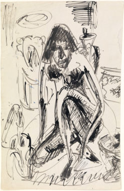 Ernst Ludwig Kirchner - Sitzende Frau im Tub 1
