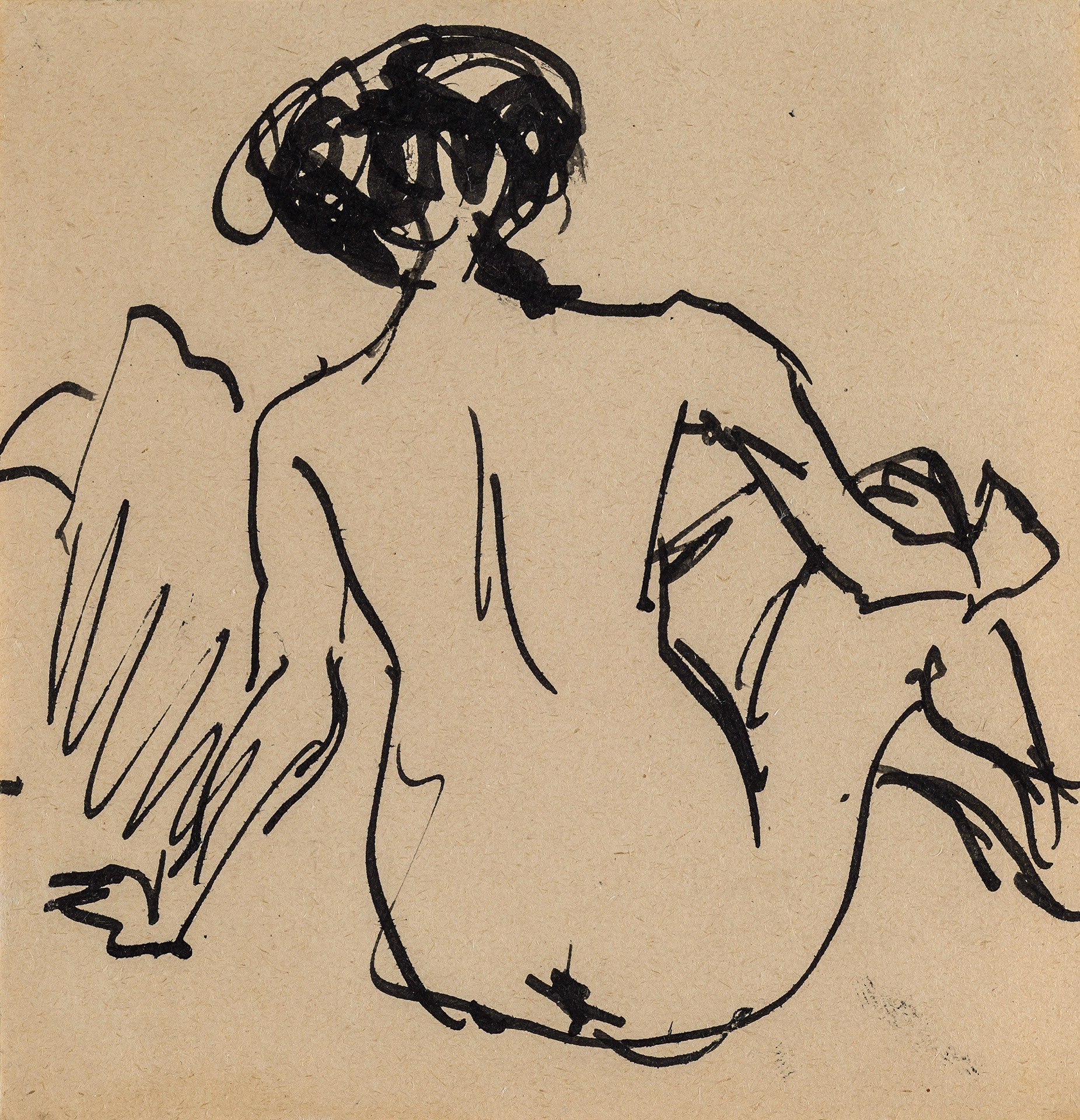 Ernst Ludwig Kirchner - Sitzender Weiblicher Akt (Dodo)