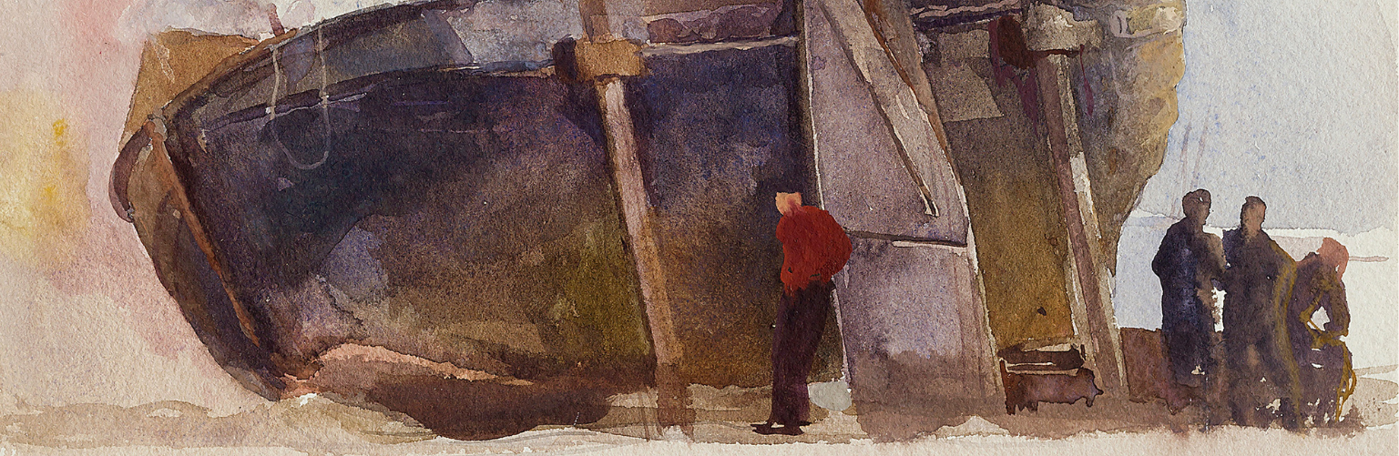 Kley, Heinrich - Fisherman with sailing boat